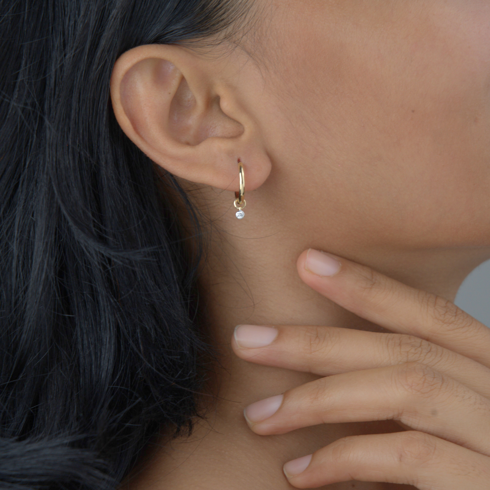 Diamond drop earring
